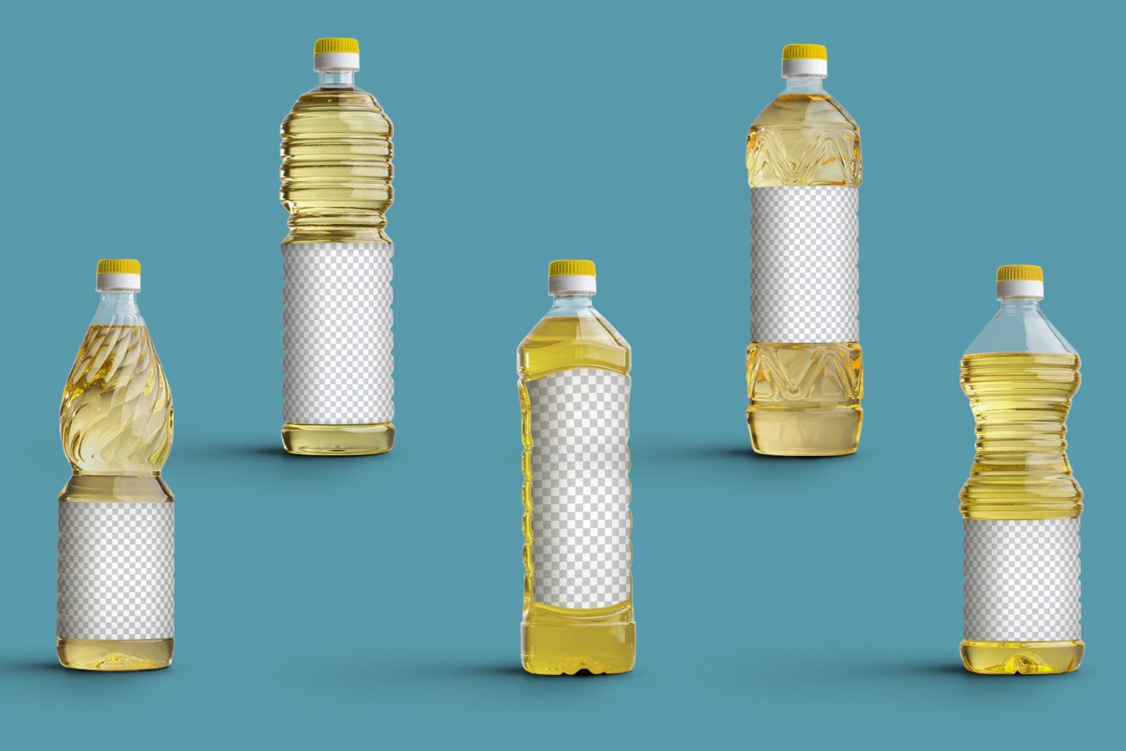 5 Mockups Plastic Sunflower Oil Bottles — image 9