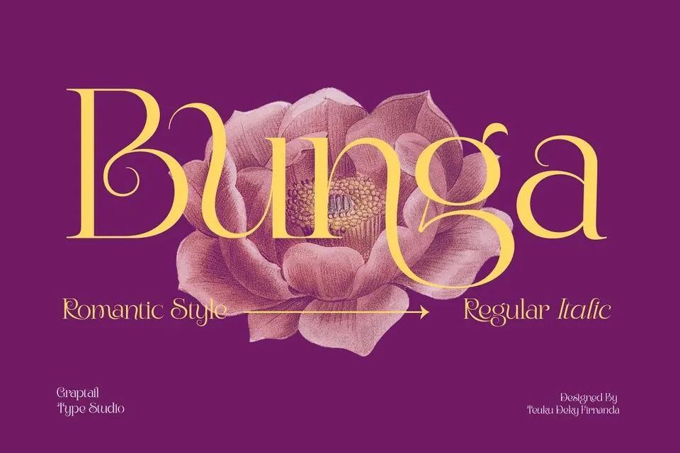 Bunga - Romantic Font