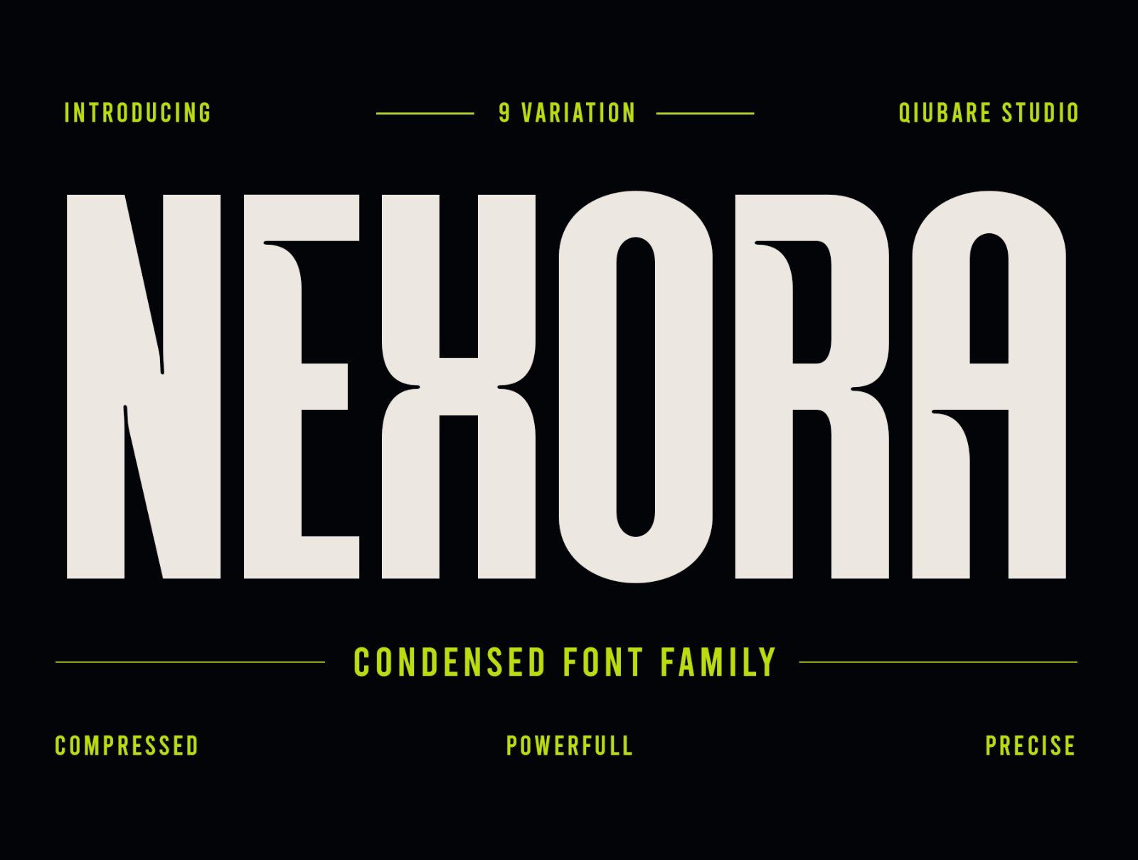 NEXORA - A Modern Condensed Display Font Family — image 1