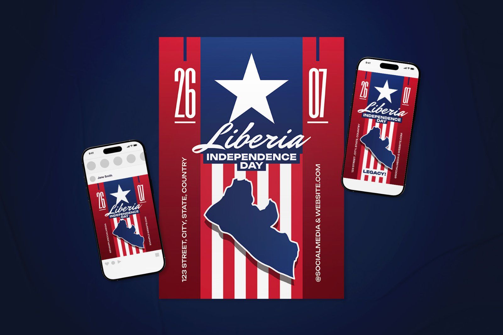 Liberia Independence Day Celebration Flyer Set — image 2
