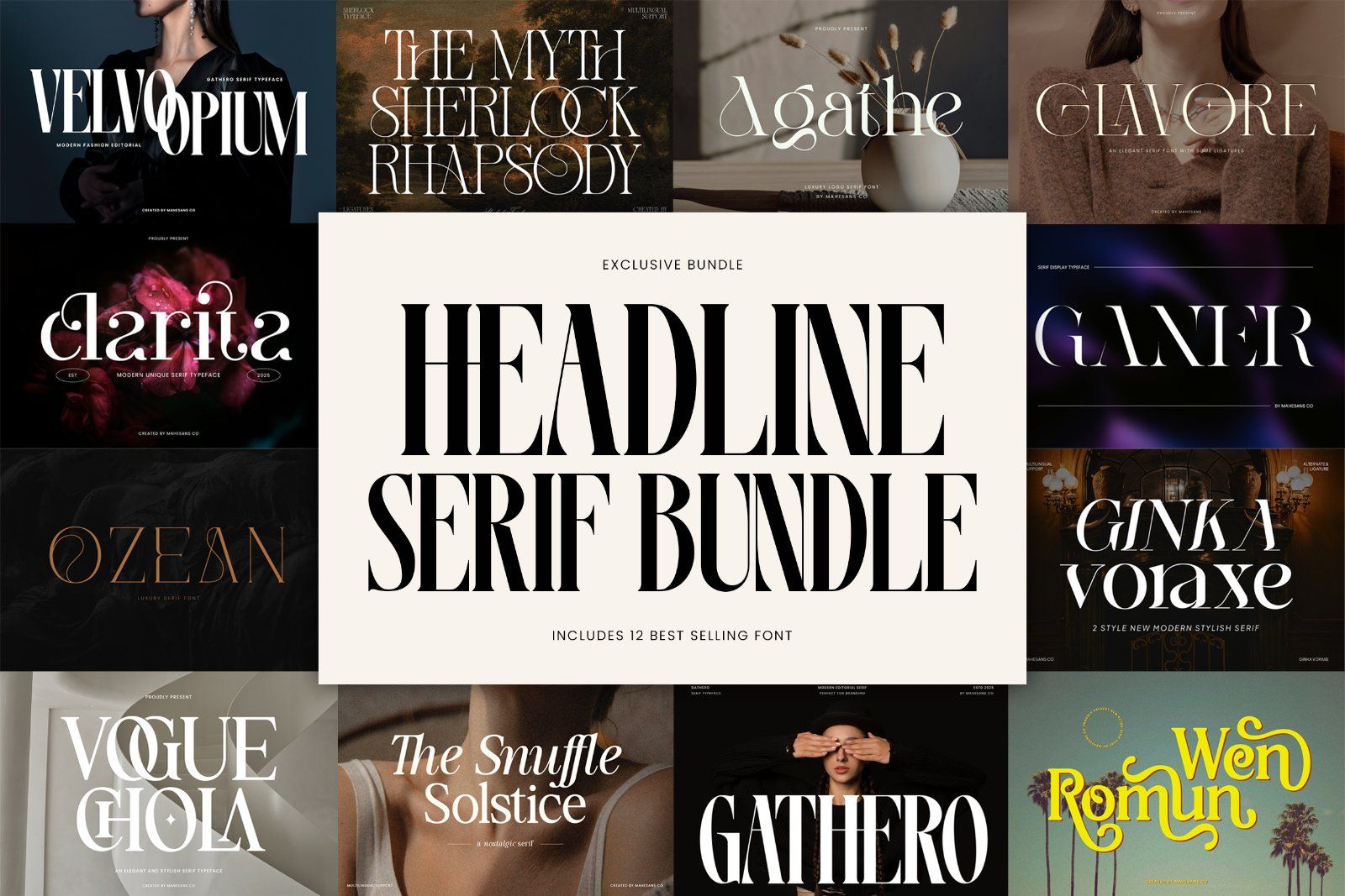 Headline Serif Font Bundle