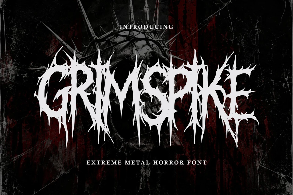 GRIMSPIKE – Extreme Metal Horror Font | Black Death Metal Typeface