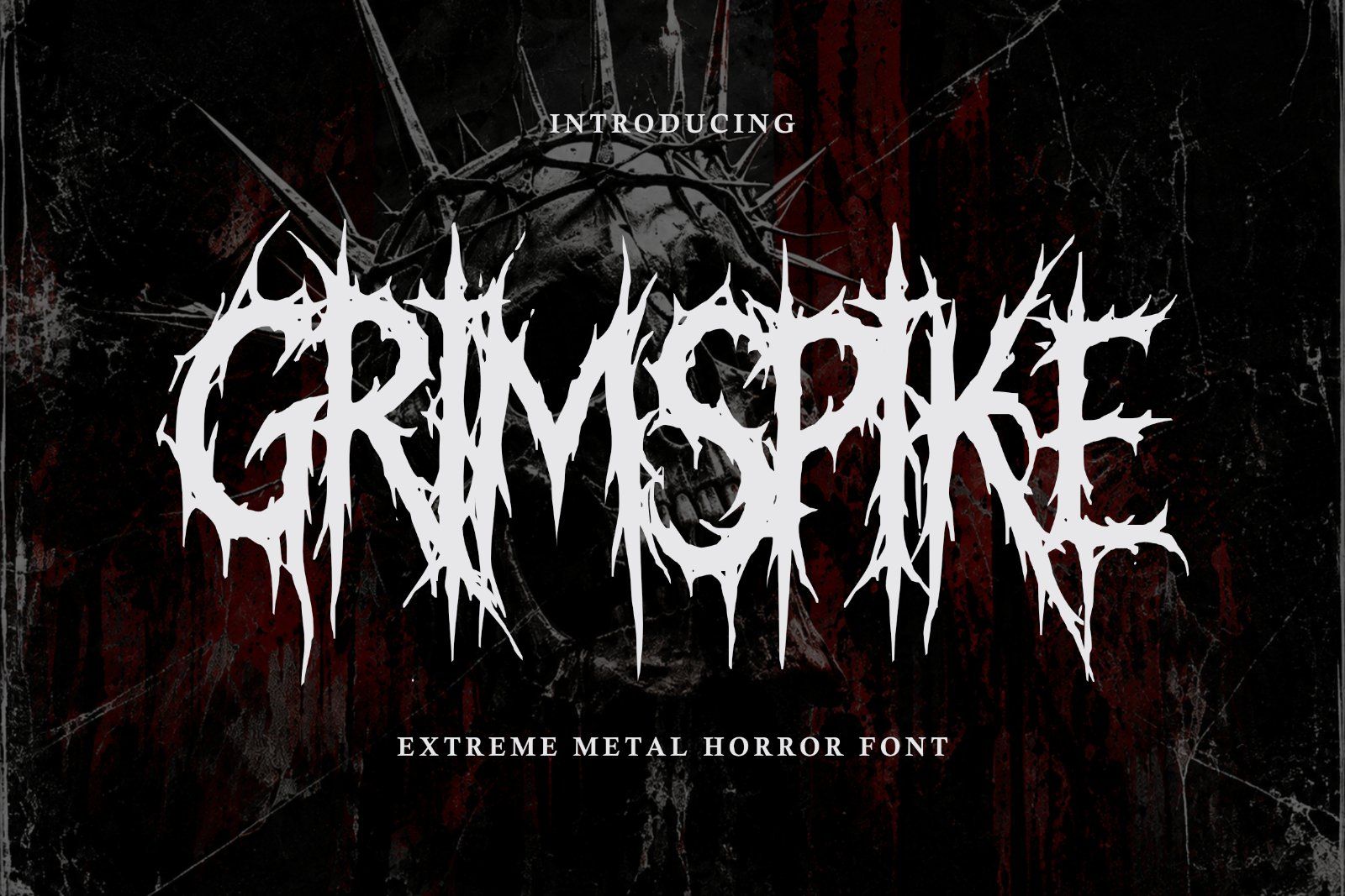 GRIMSPIKE – Extreme Metal Horror Font | Black Death Metal Typeface — image 1