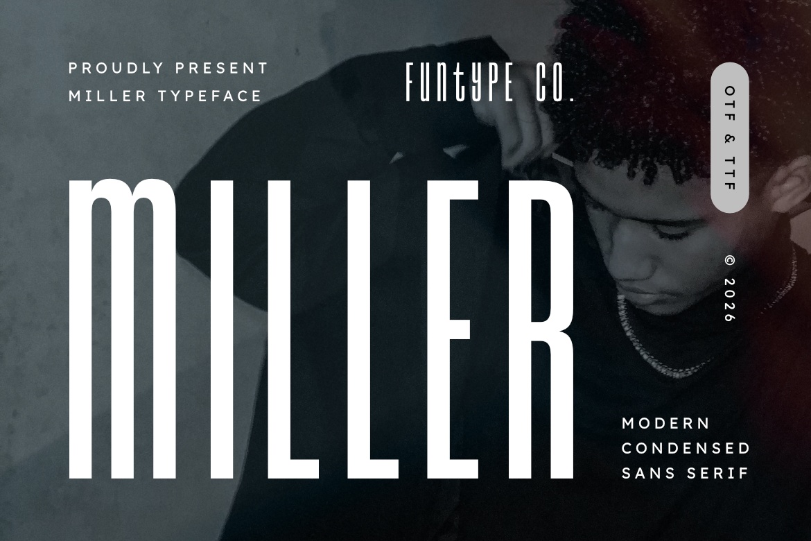 Miller – Modern Condensed Sans Serif Font — image 1