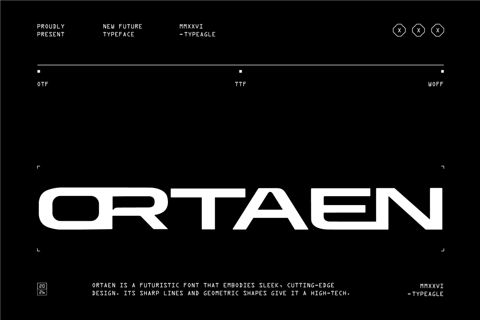 Ortaen - Futuristic Display Font — image 1