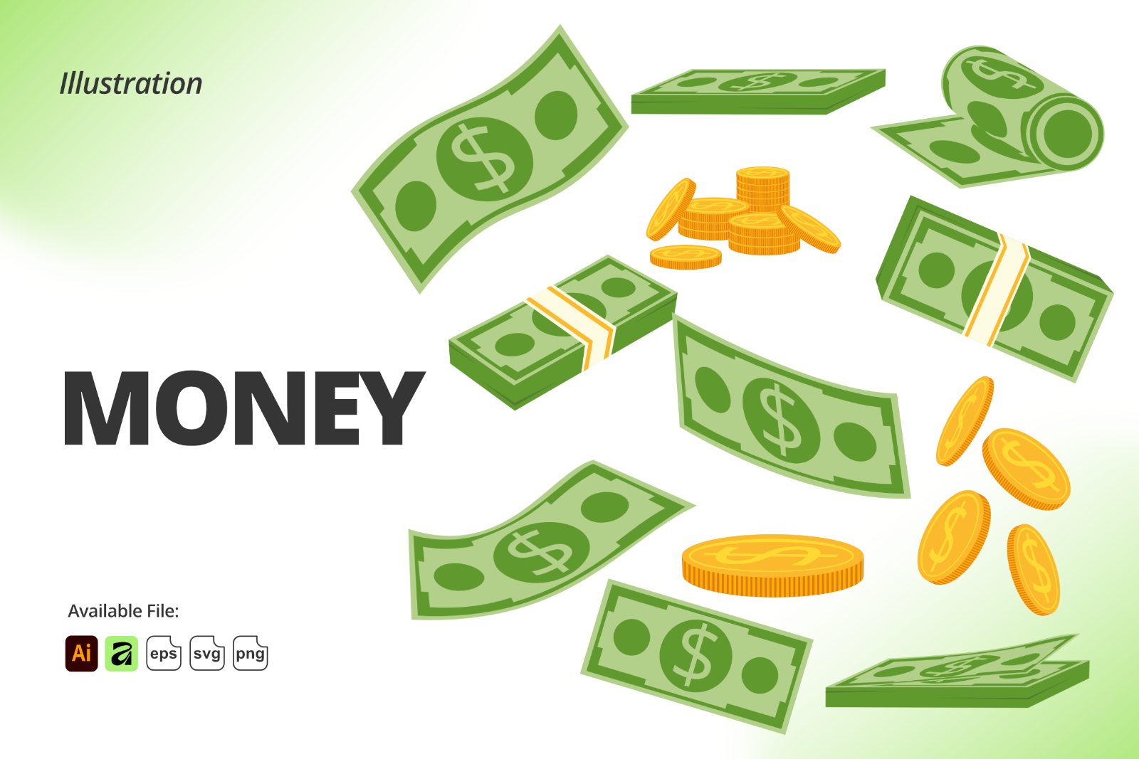 Money Vector Illustration — image 1