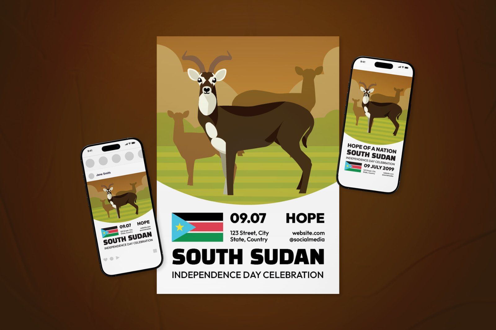 Sudan Independence Day Event Flyer Set — image 2