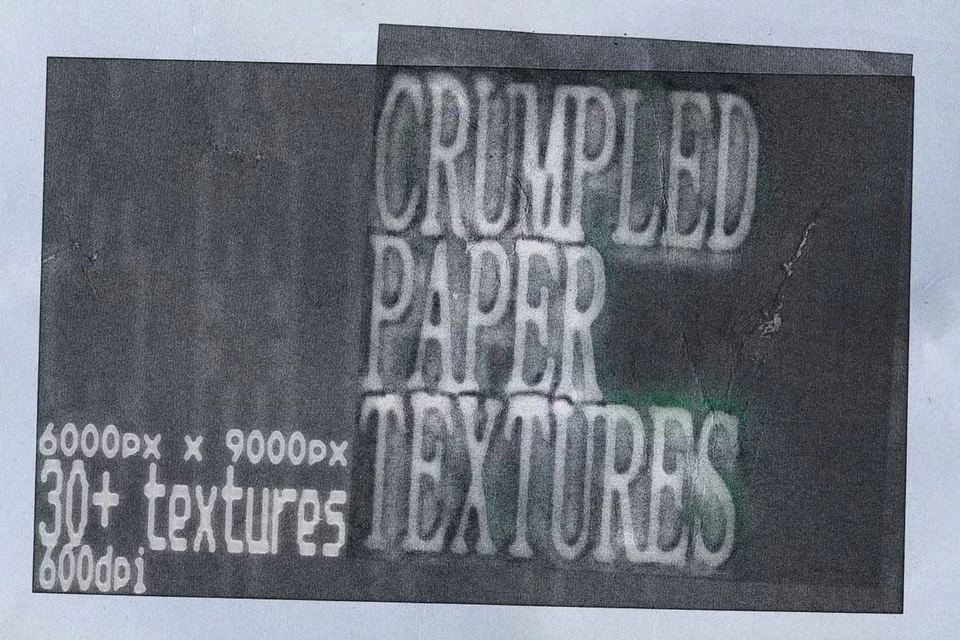 Crumpled archive paper textures