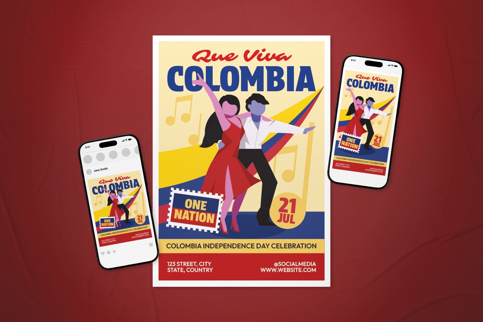 Colombia Independence Day Event Flyer Set — image 2