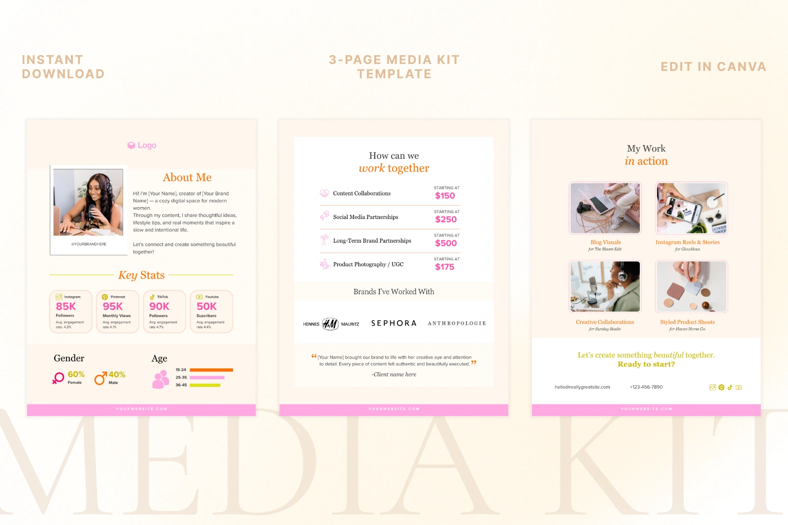 Media Kit Canva Template — image 1