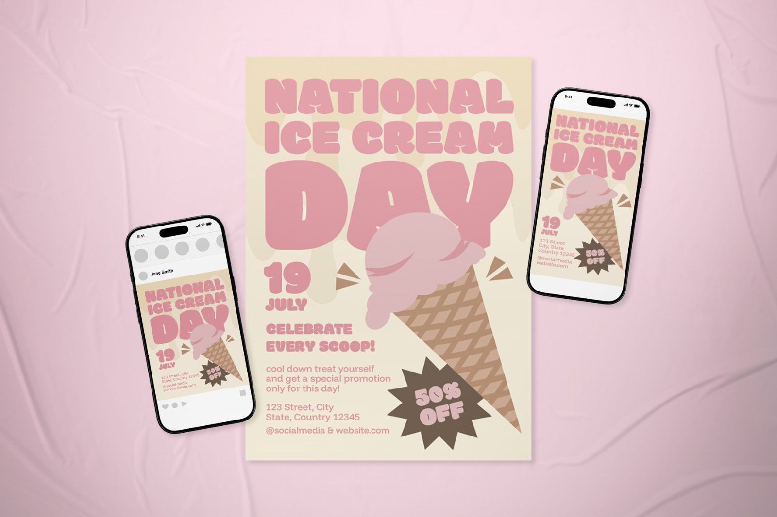 Ice Cream Day Event Flyer Set — image 2