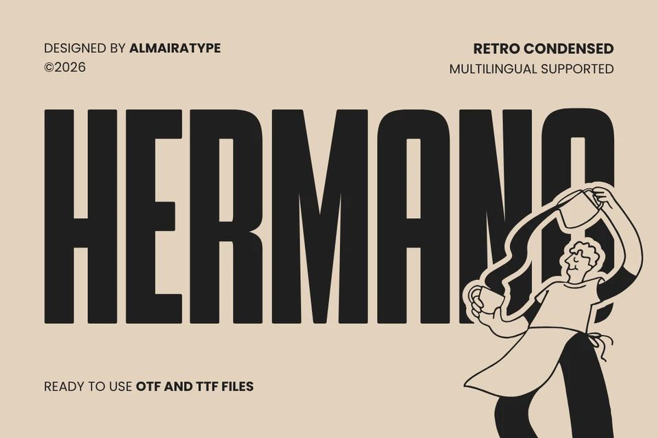 Hermano - Retro Condensed Font