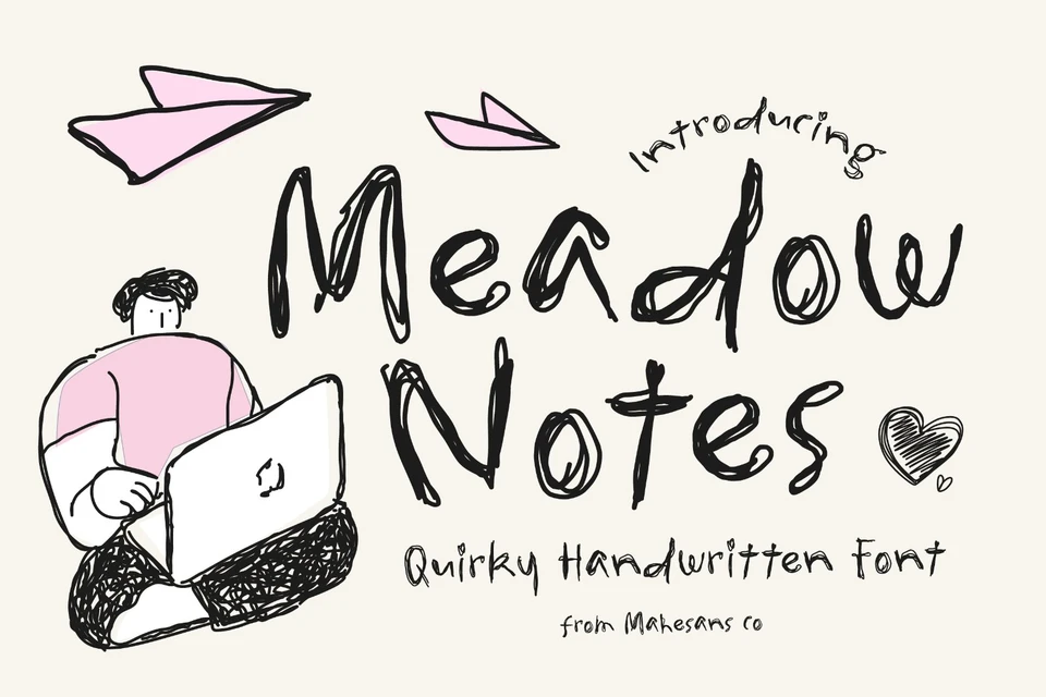 Meadow Notes – Quirky Handwritten Font