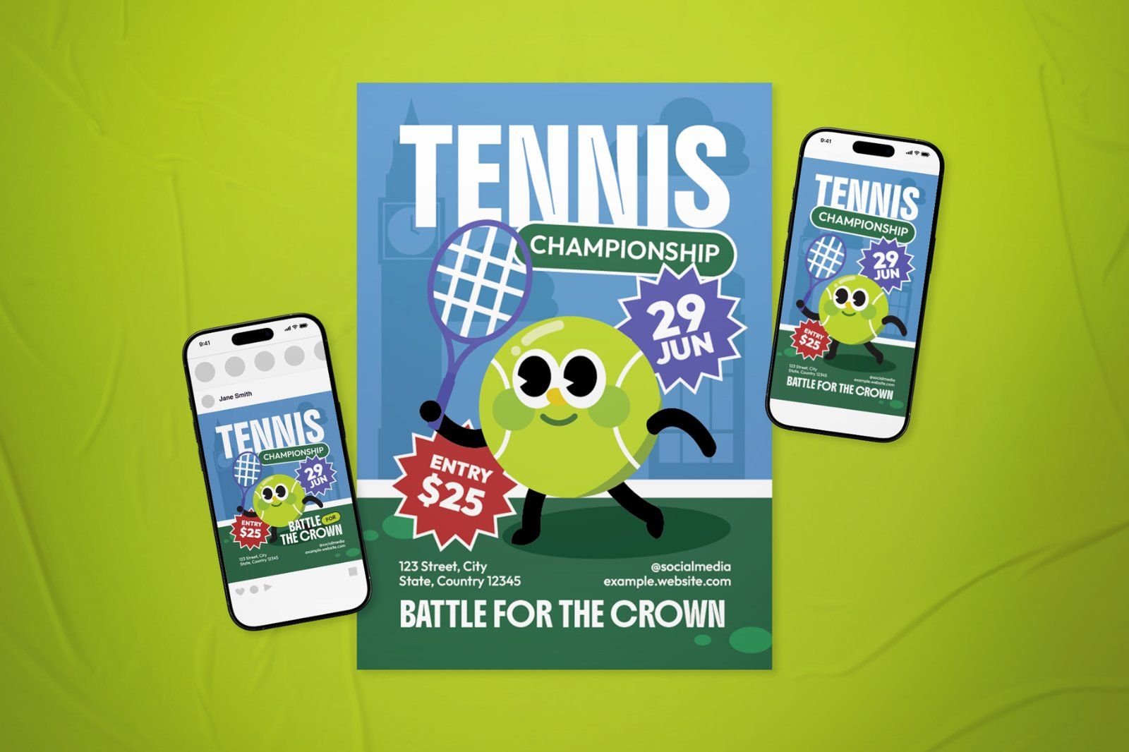 Tennis Championship Event Flyer Set — image 2