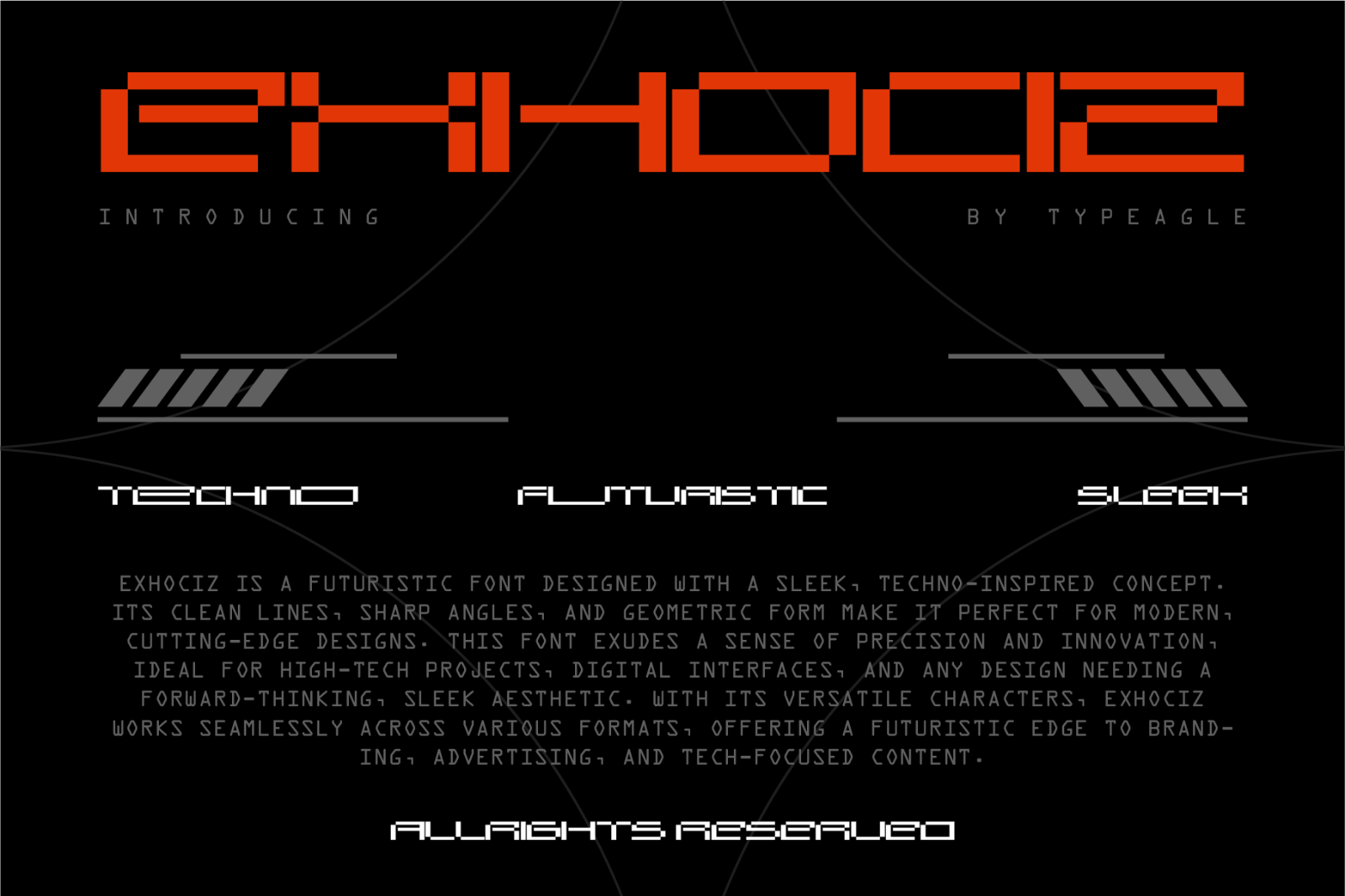 Exhociz - Futuristic Display Font — image 1