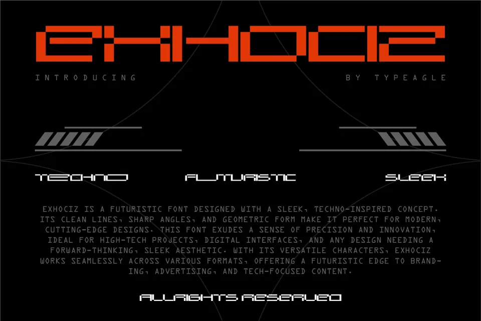 Exhociz - Futuristic Display Font