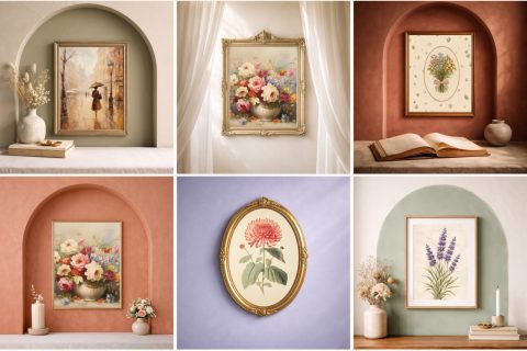 50 Vintage Frame Mockups for Canva
