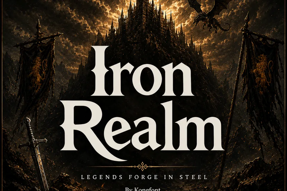Iron Realm – Modern Fantasy Serif Font