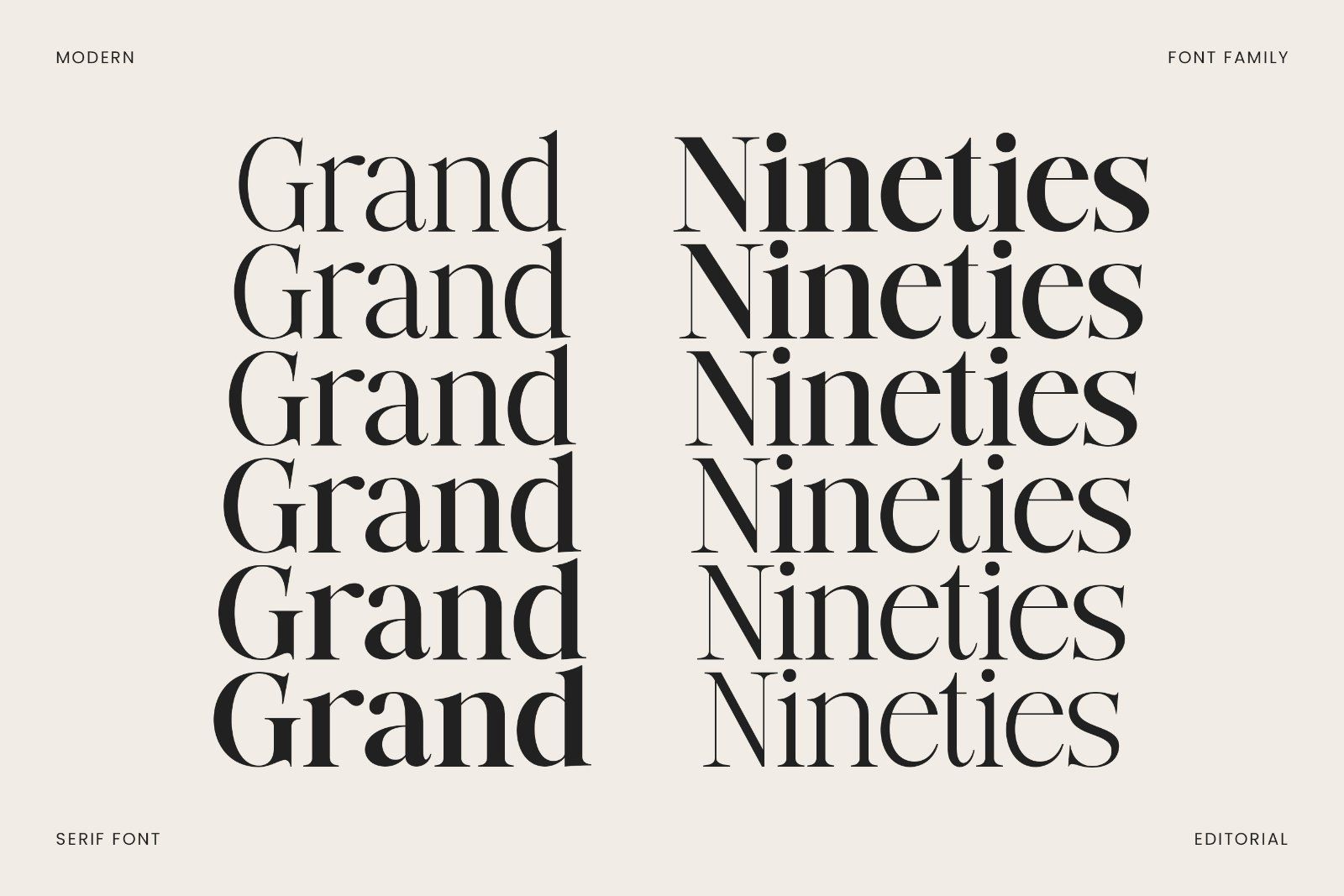 Grand Nineties Classy Serif Family