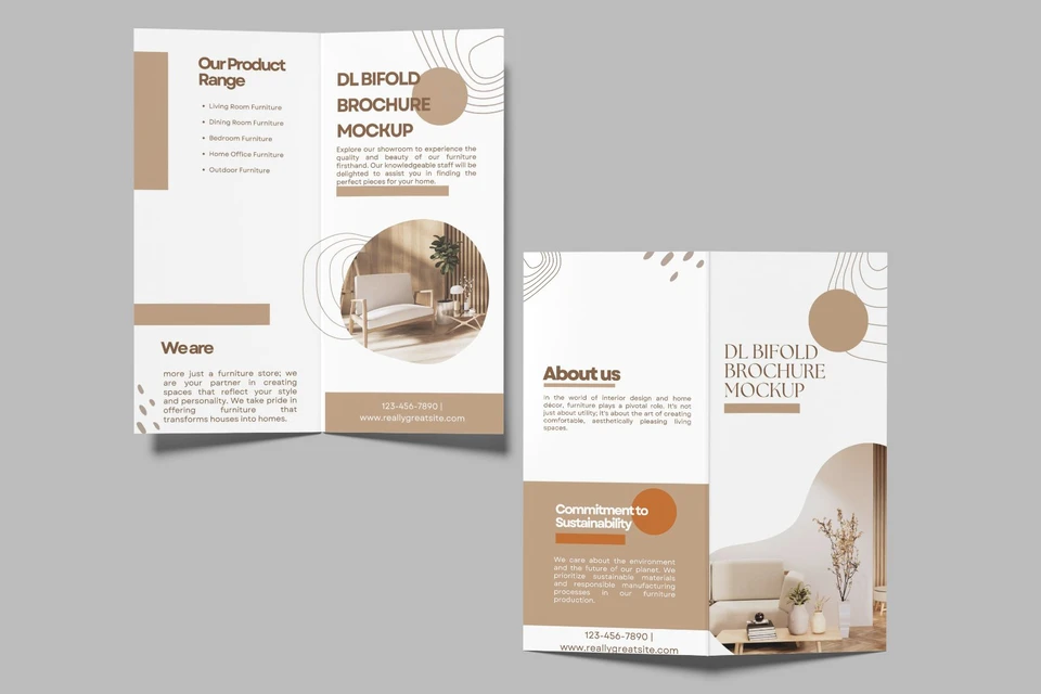DL Bifold Brochure Mockup