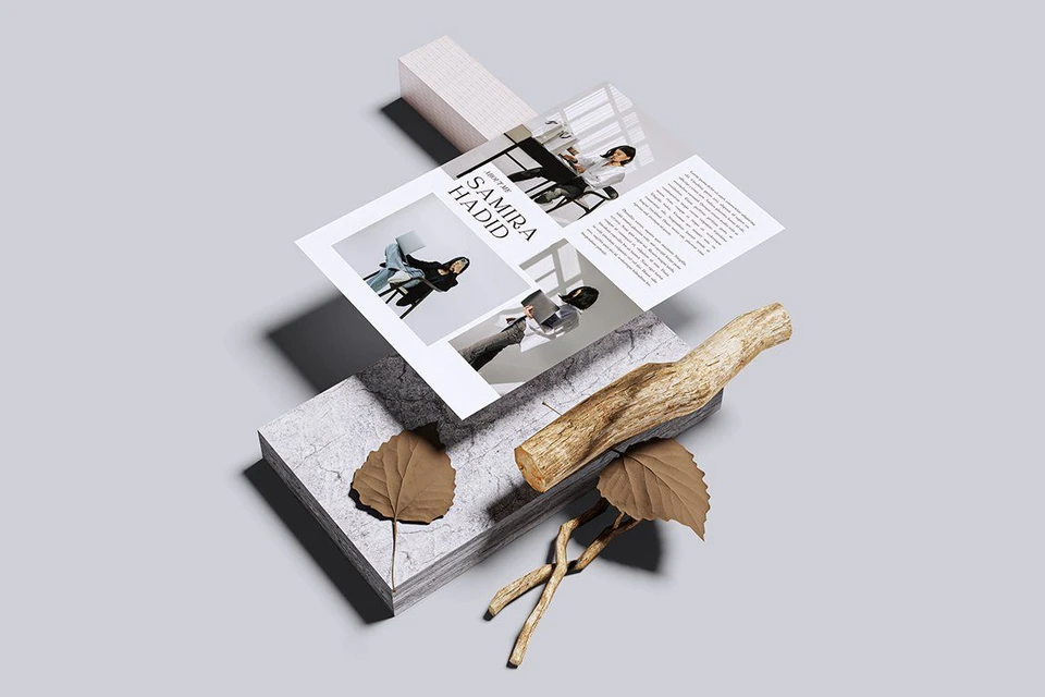 Flyer Mockup – A4 Hanging Clip Horizontal (4 Objects)