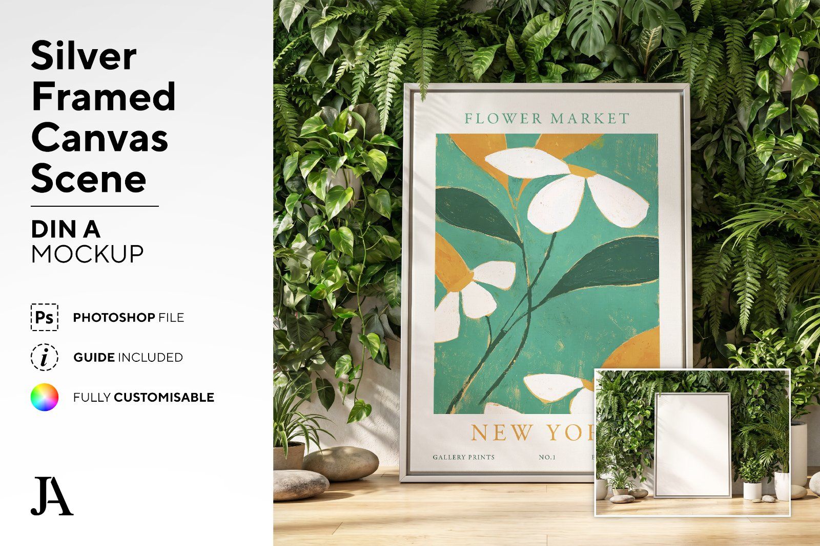 Silver Framed Canvas | DIN A PSD — image 2