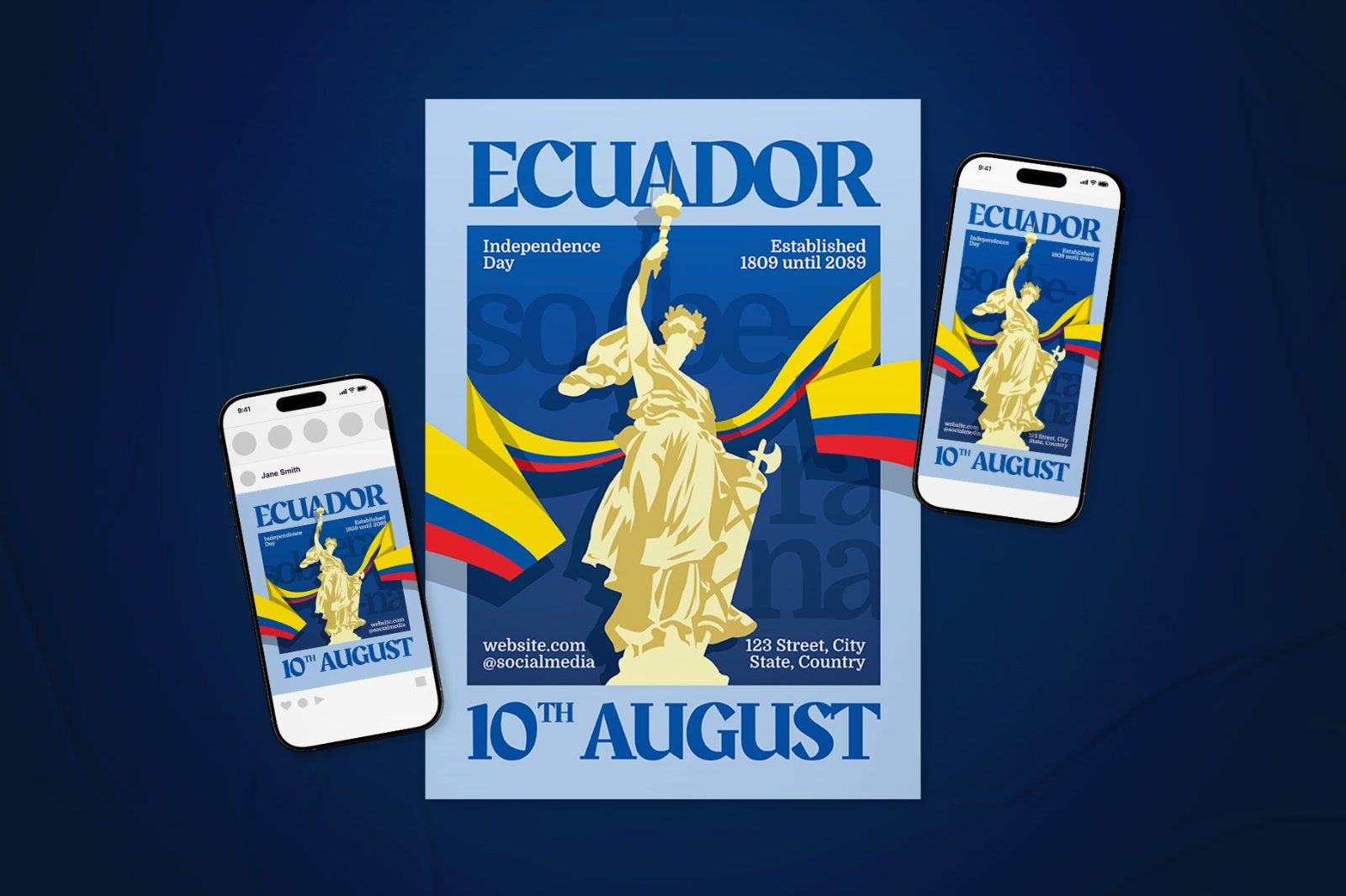 Ecuador Independence Day Flyer Set — image 2
