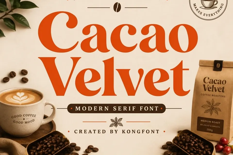 Cacao Velvet – Modern Elegant Serif Font