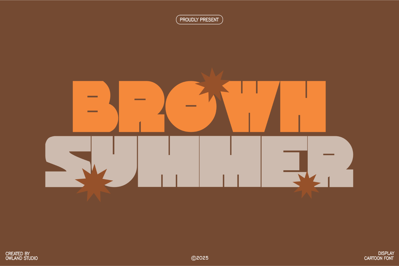 BROWN SUMMER - CARTOON FONT