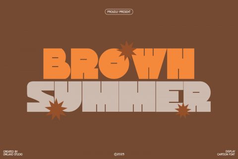 BROWN SUMMER - CARTOON FONT