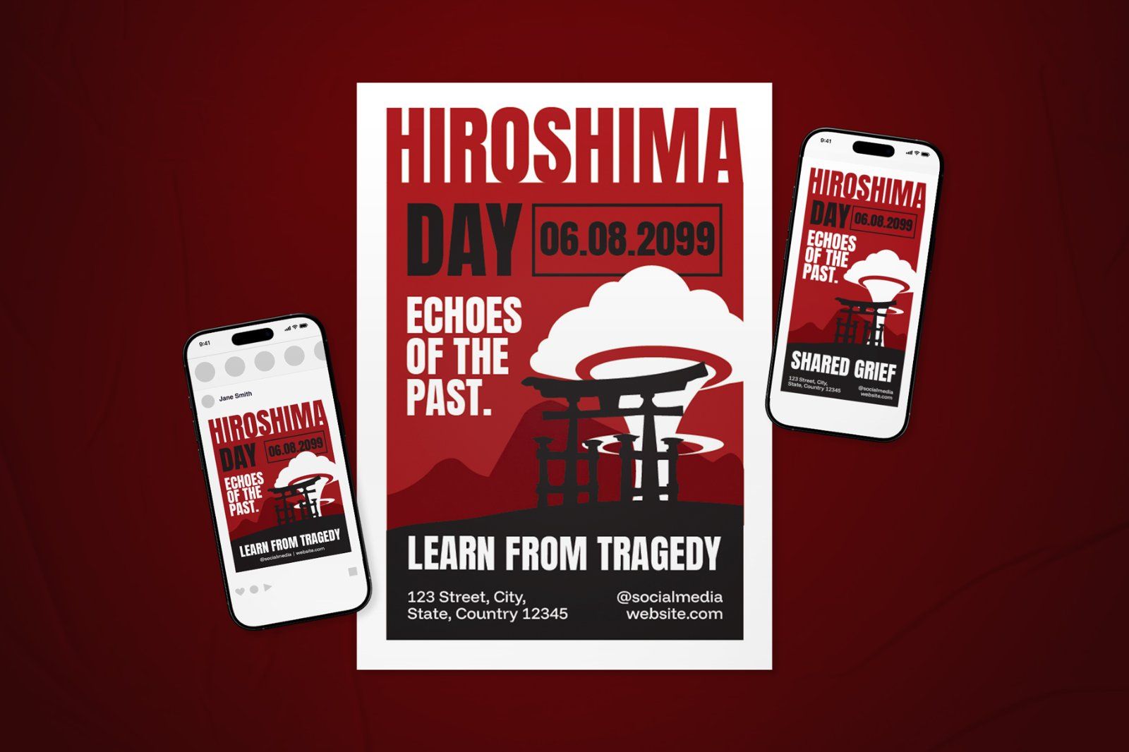 Hiroshima Day Event Flyer Set — image 1