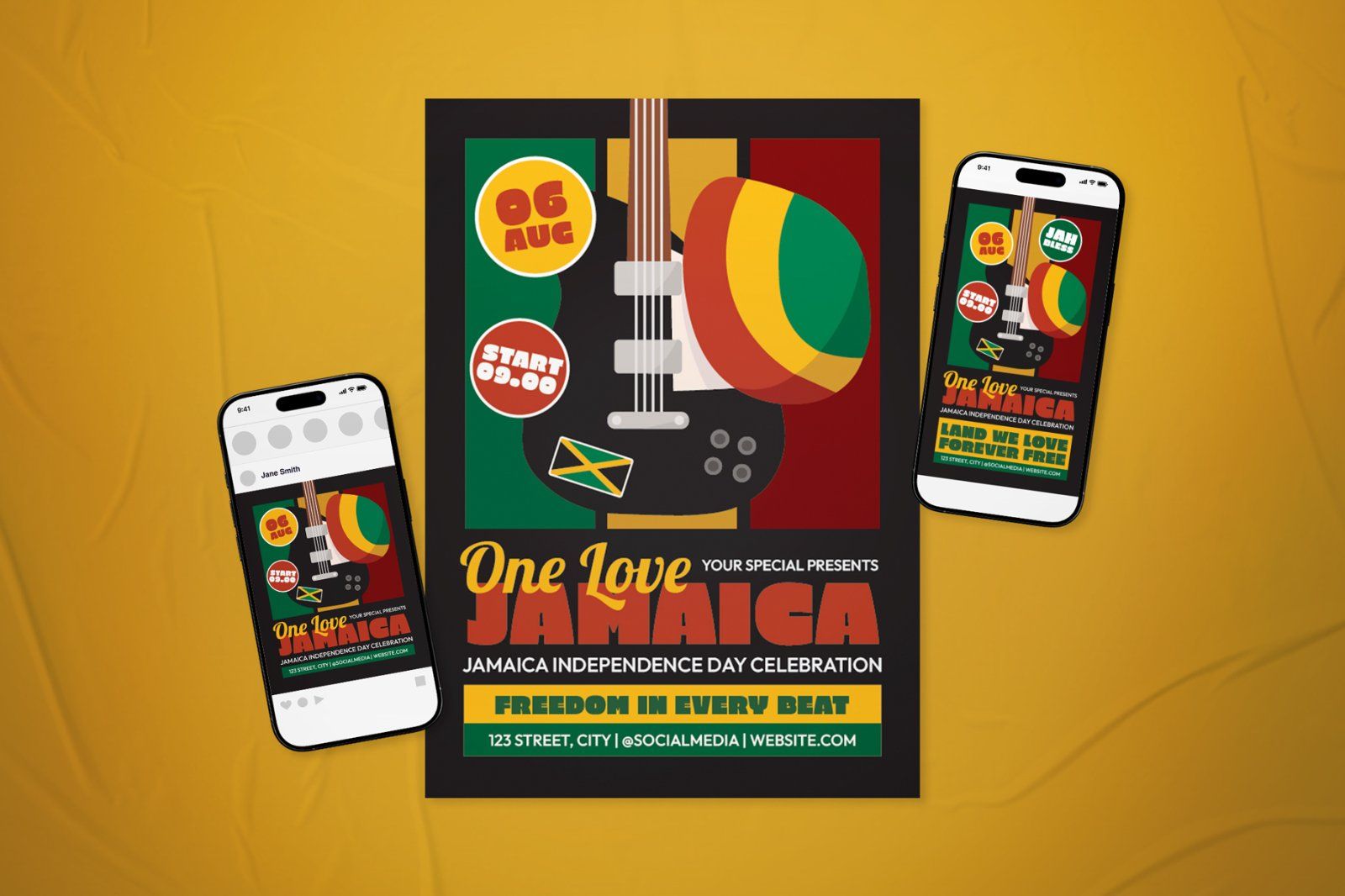 Jamaica Independence Day Event Flyer Set — image 2