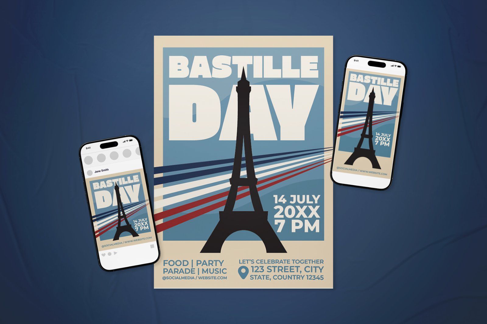 Bastille Day Event Flyer Set — image 2