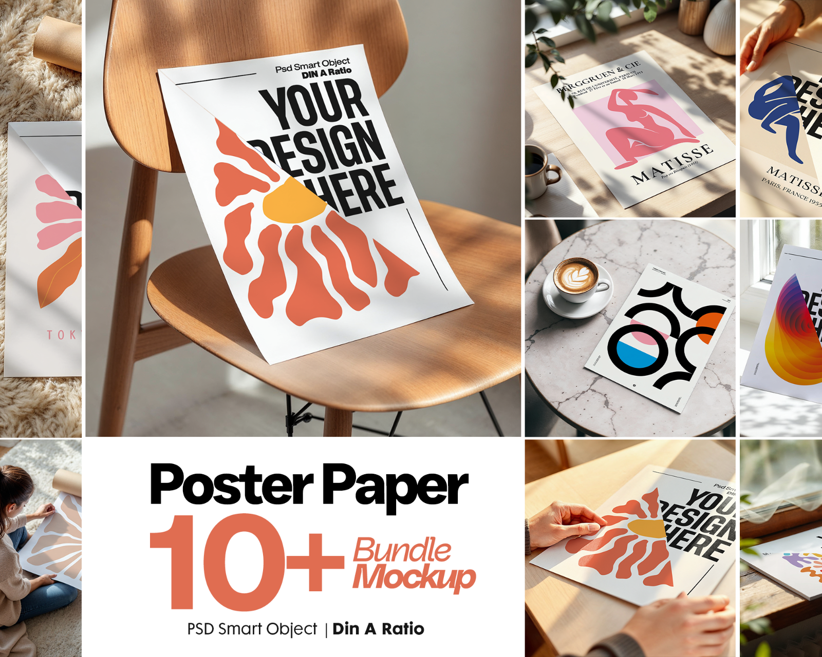 Poster Mockup Bundle: Din A Ratio PSD Template