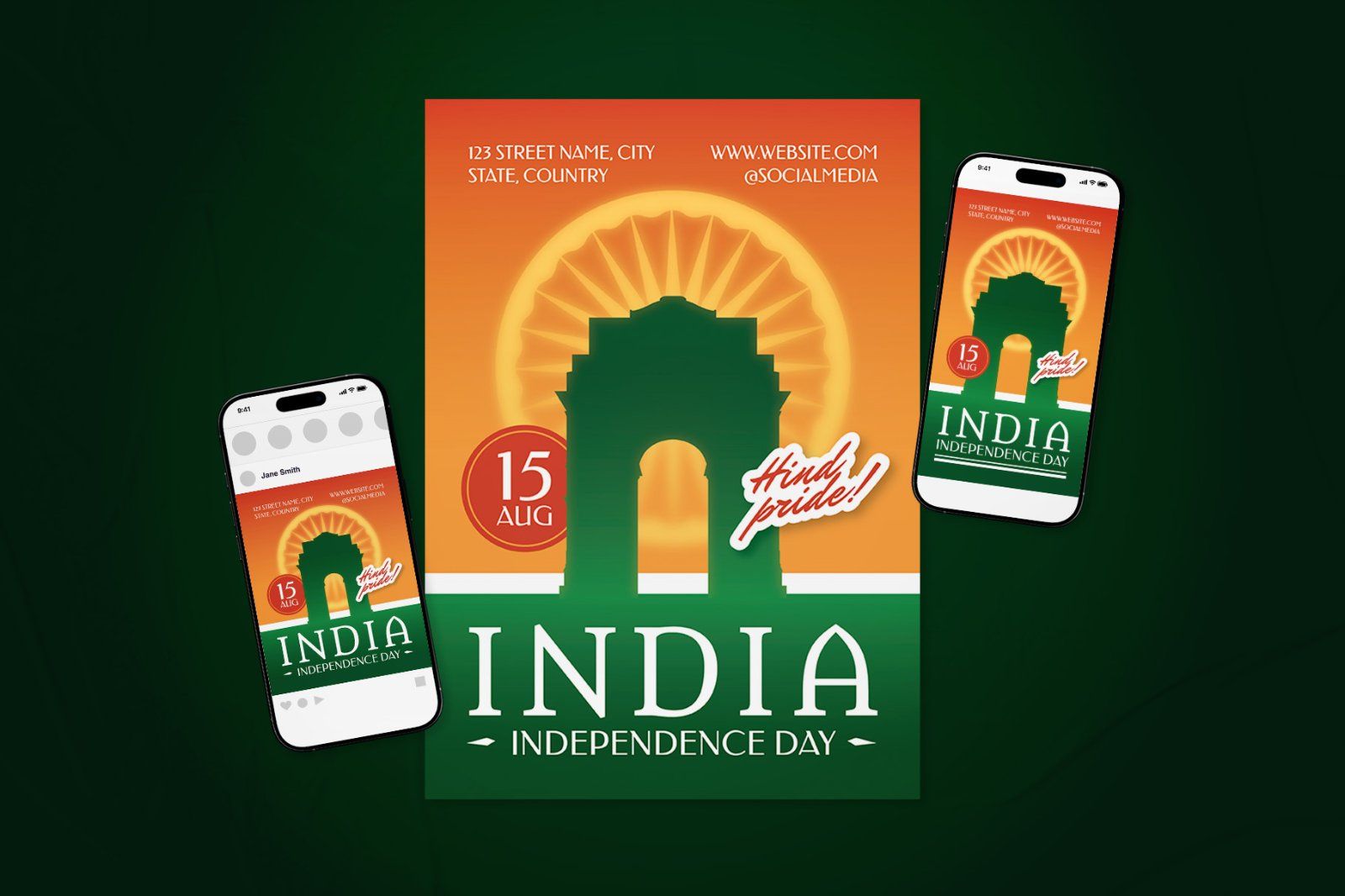 India Independence Day Celebration Flyer Set — image 2