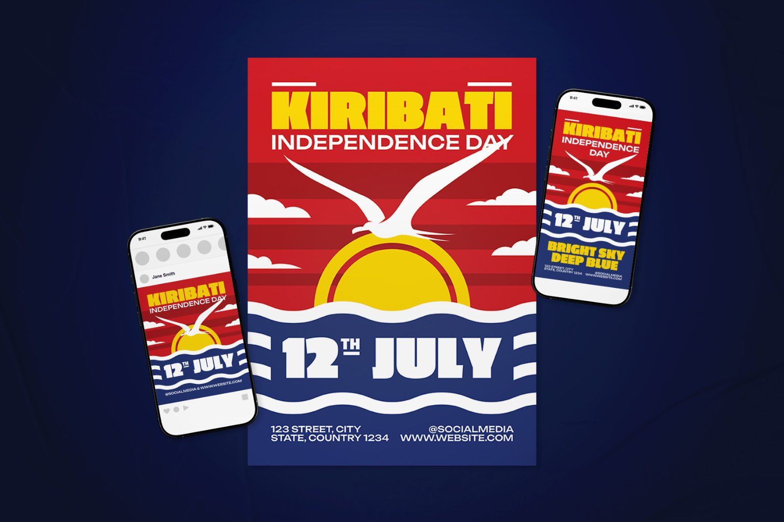 Kiribati Independence Day Celebration Flyer Set — image 2