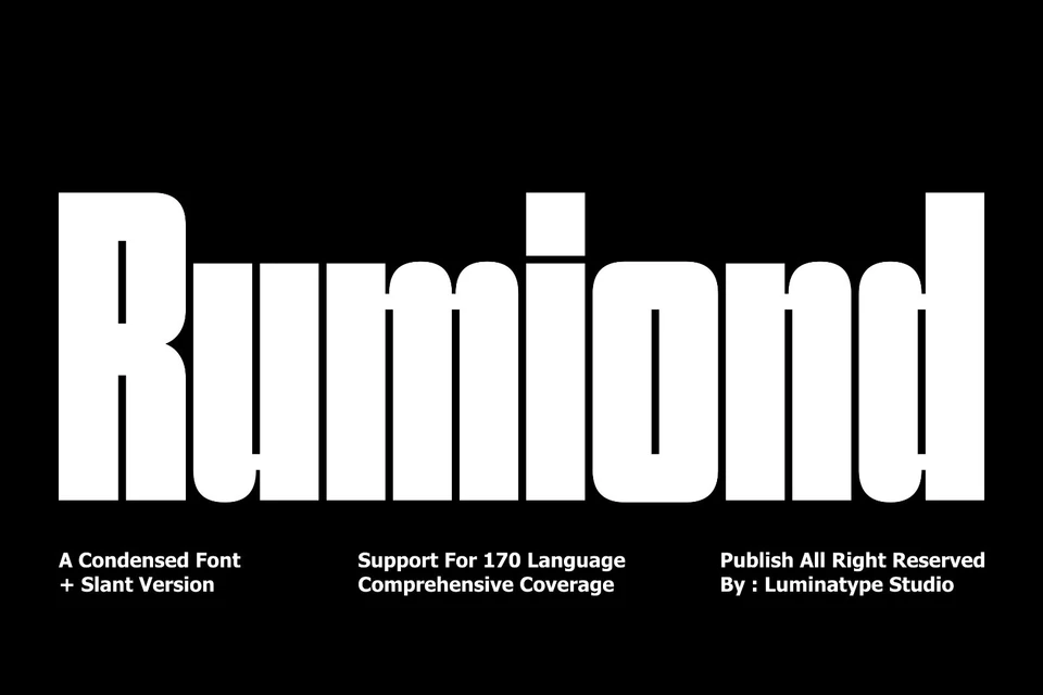 Rumiond - Bold Condensed Font