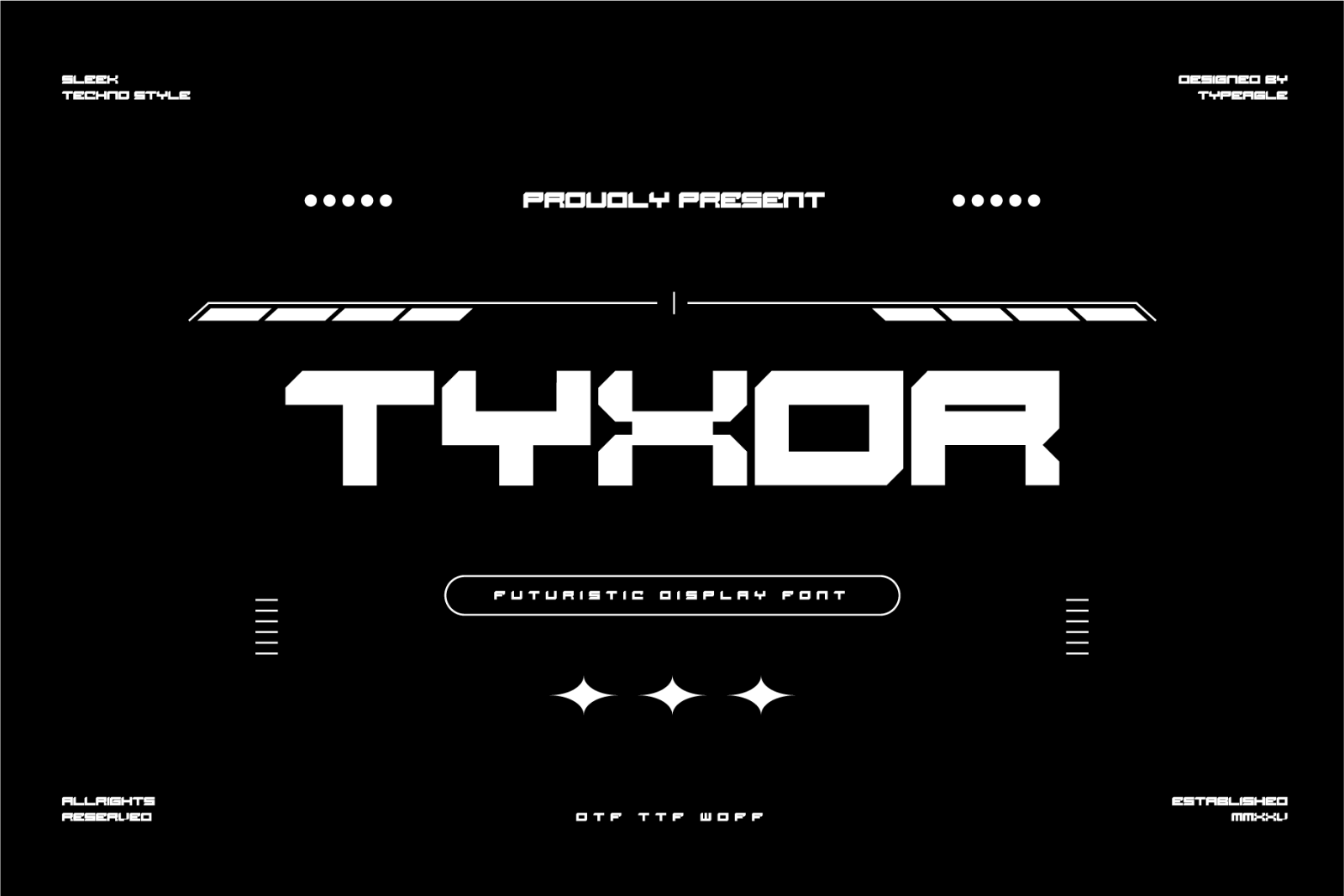 Tyxor - Futuristic Display Font — image 1