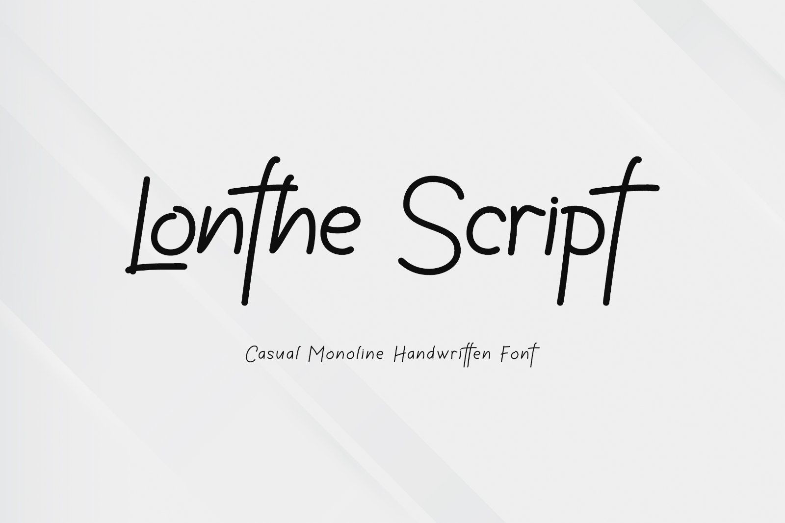 Branding Elegant Monoline Script Font – Lonthe Handwritten Casual Typeface for Logo, Beauty, Fashion