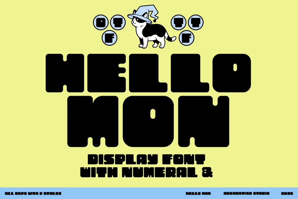 Hello Mon - Playful Display Font