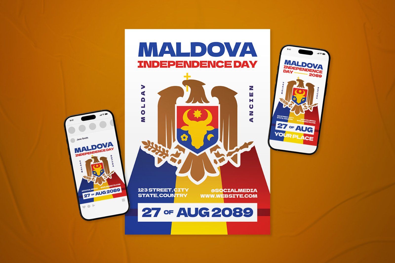 Maldova Independence Day Celebration Flyer Set — image 2