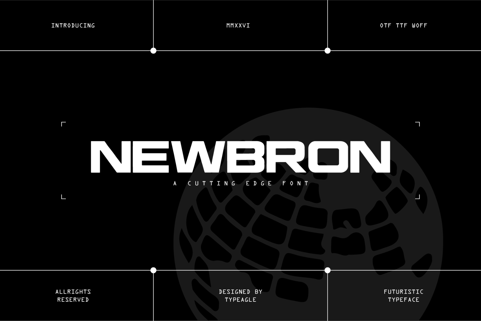 Newbron - Futuristic Display Font — image 1