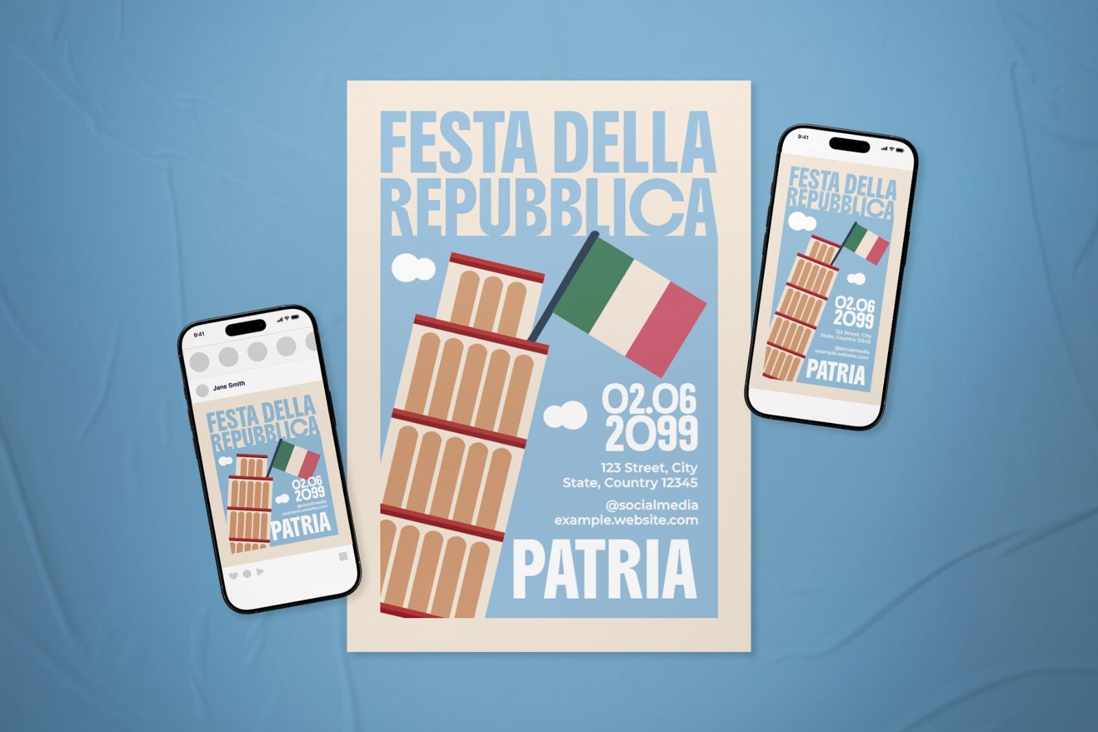 Festa Della Repubblica Event Flyer Set — image 2