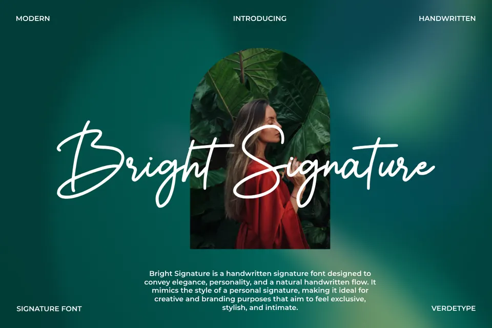 Bright Signature - Handwritten Font for Wedding, Fashion, Interior