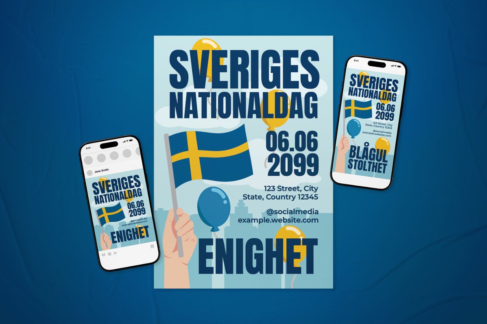 Sveriges Nationaldag Event Flyer Set — image 2