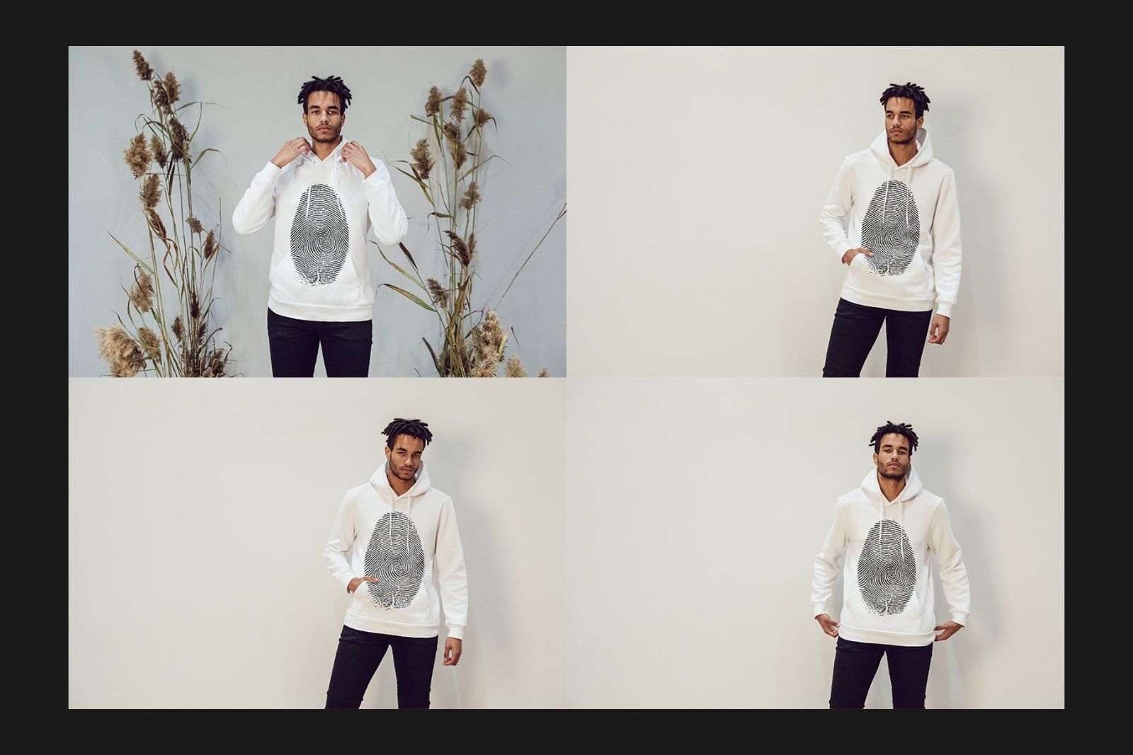 African Men Hoodie Mock-Up Set