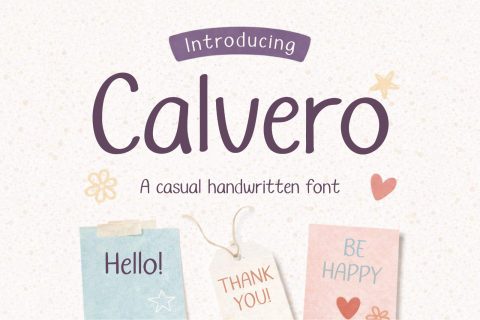 Calvero – Cute Handwritten Font, Kids Font, Playful Display, Baby Shirt, Cricut Font, Fun Craft Font