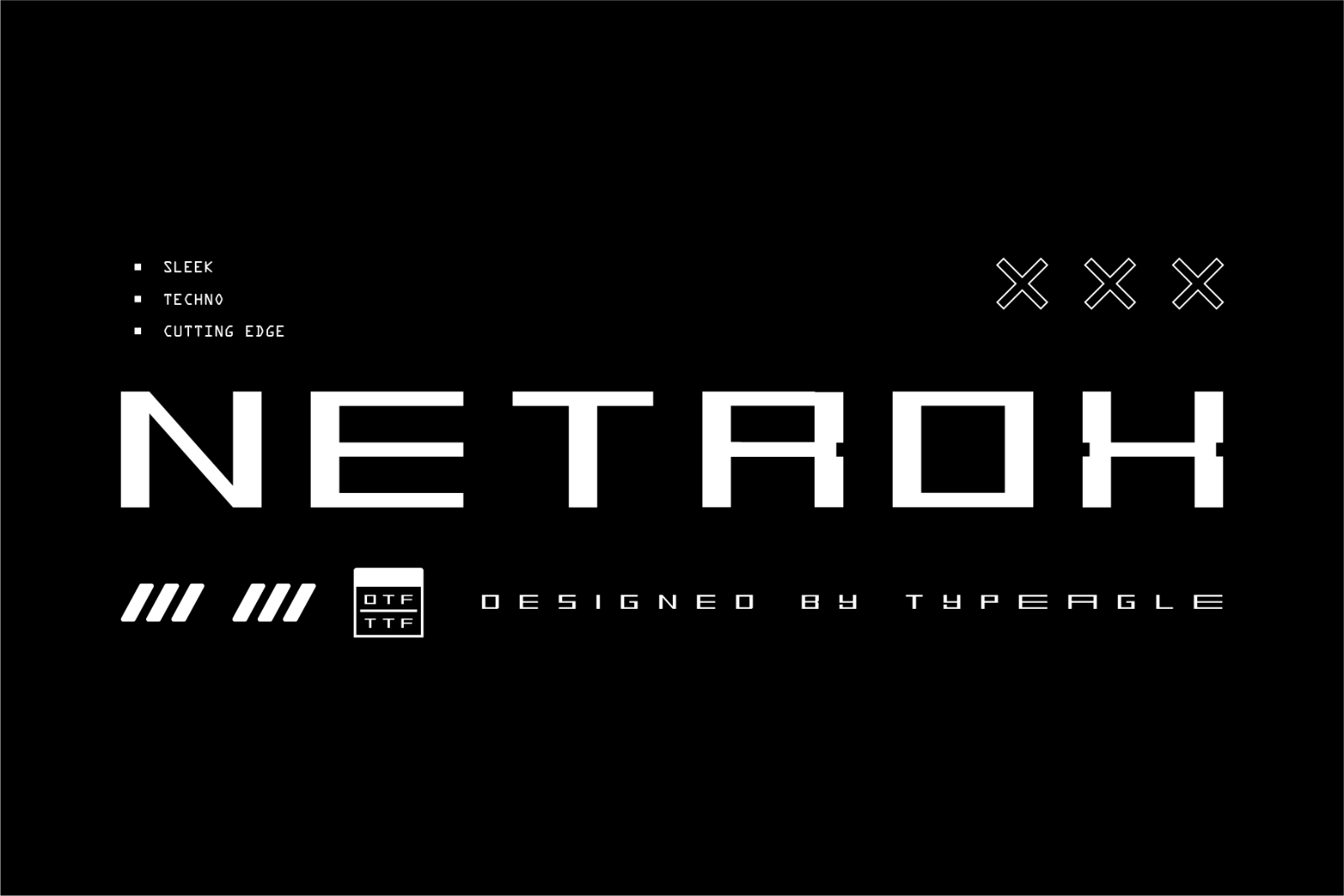Netrox - Futuristic Display Font — image 1