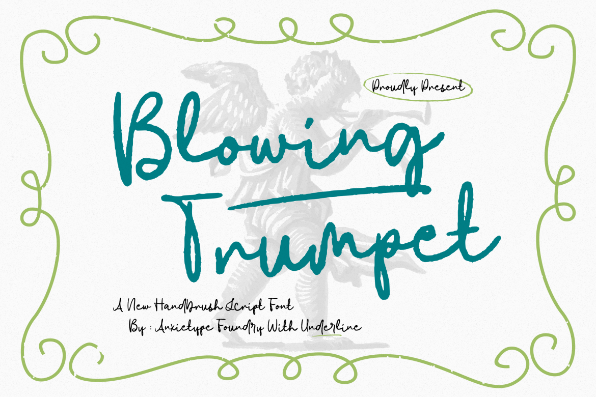 Blowing Trumpet - Whimsical Script Font