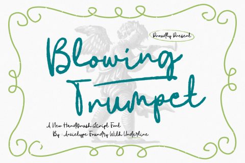 Blowing Trumpet - Whimsical Script Font